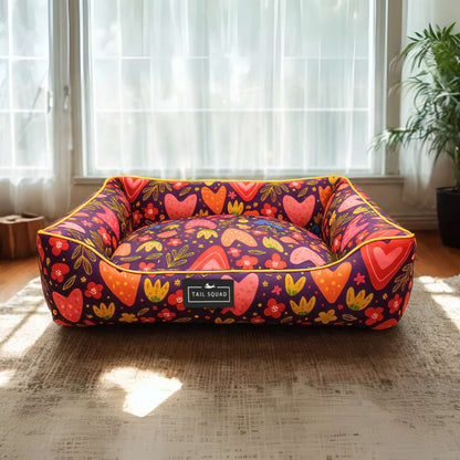 Washable Printed Lounger Bed for Dogs & Cats