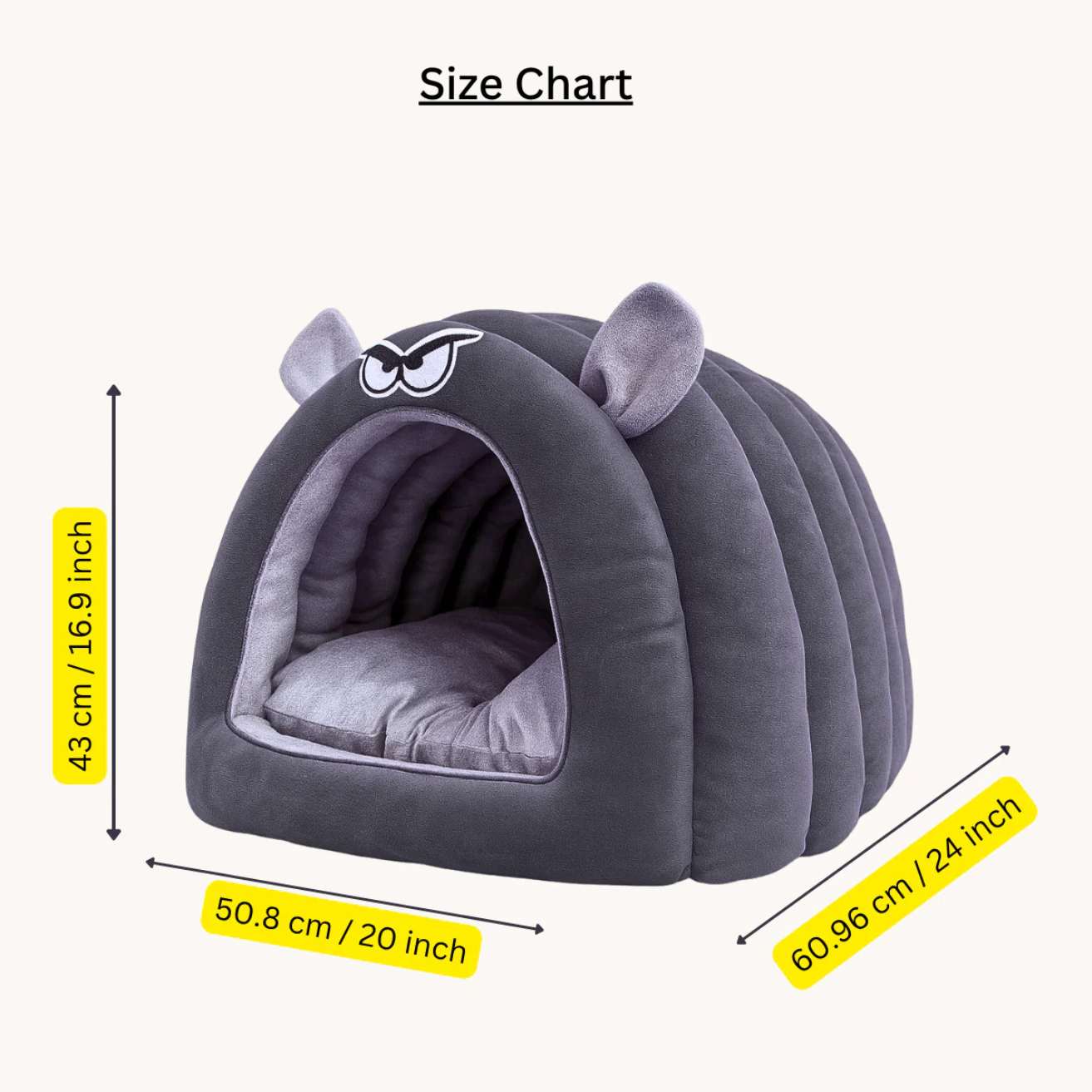 Caterpillar Hut for Dogs (Beige)