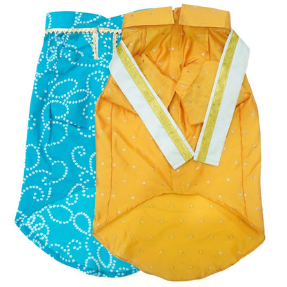 Dog Kurta Combo | Soft Cotton Ethnic Pet Wear | Festive Dog Clothes