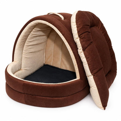 Cat Bed | Pet Bed with Soft Velvet Cushion for Kittens Puppies & Small Pets