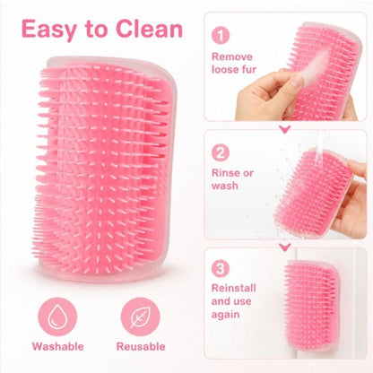 Cat Grooming Brush | Cat Self Grooming Brush for Wall & Corner Use