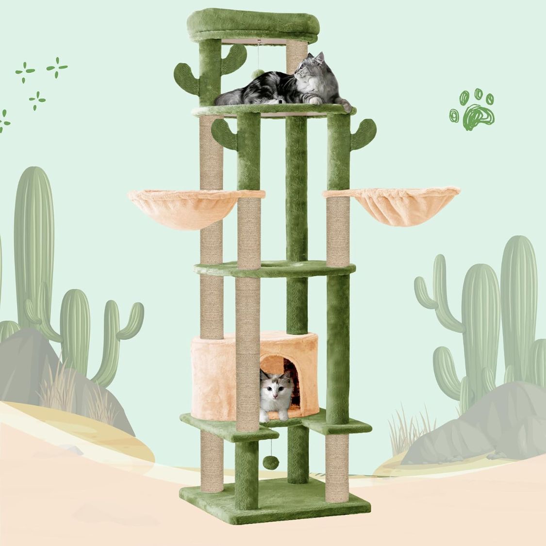 Cat Activity Tree | Multi Level Tower with Scratching Posts