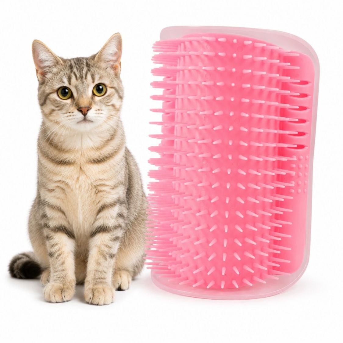 Cat Grooming Brush | Cat Self Grooming Brush for Wall & Corner Use