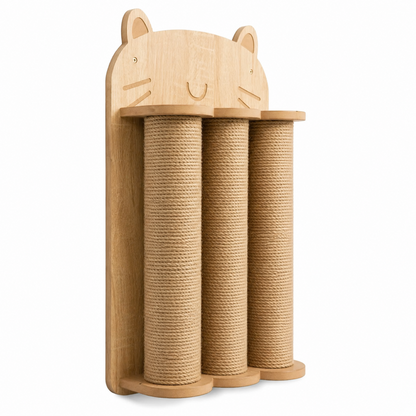 ScratchShield Wall Cat Scratcher – Wall Mounted Cat Scratching, Vertical Sisal Scratcher