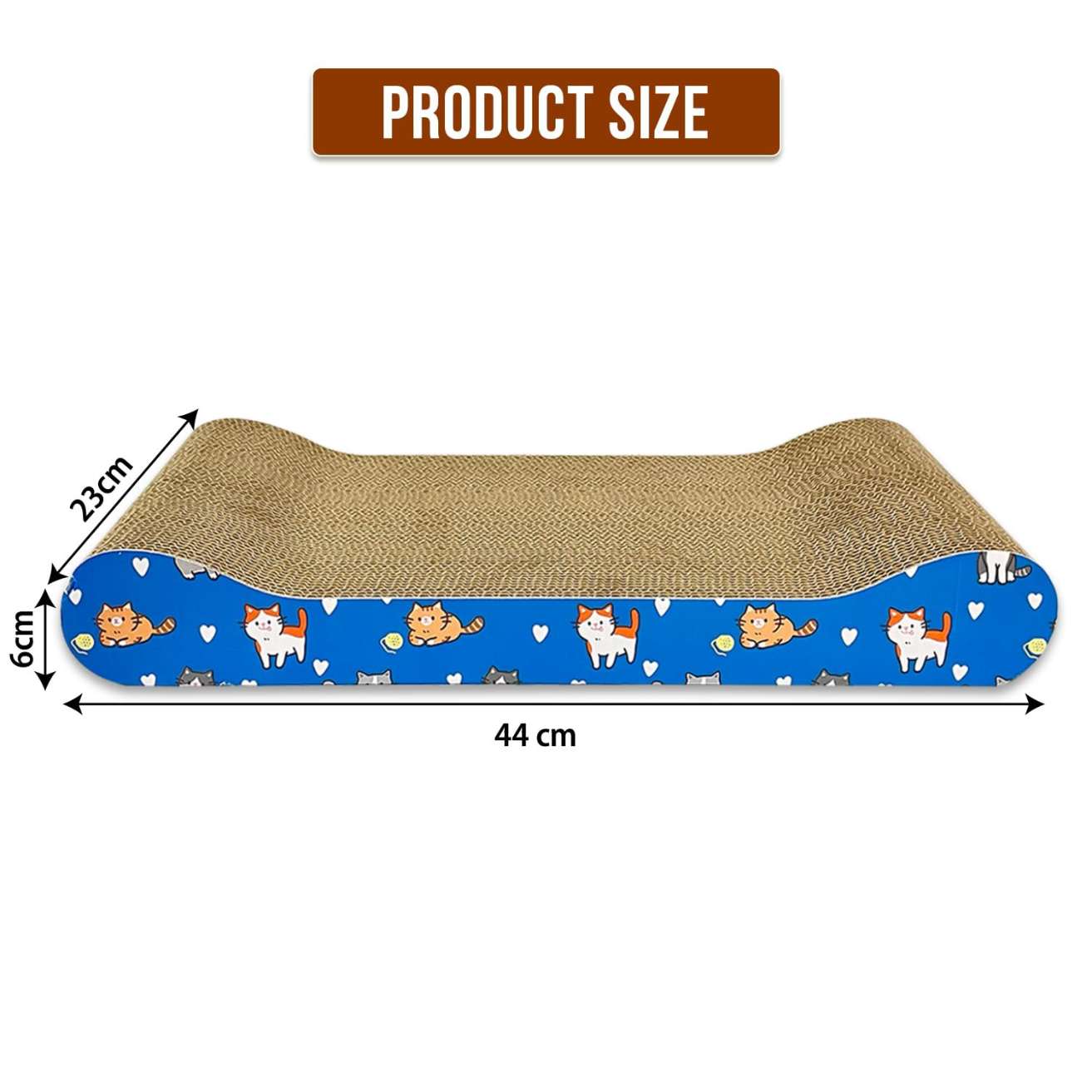 2-in-1 Reversible Cat Scratcher with Catnip for Indoor Cats & Kittens