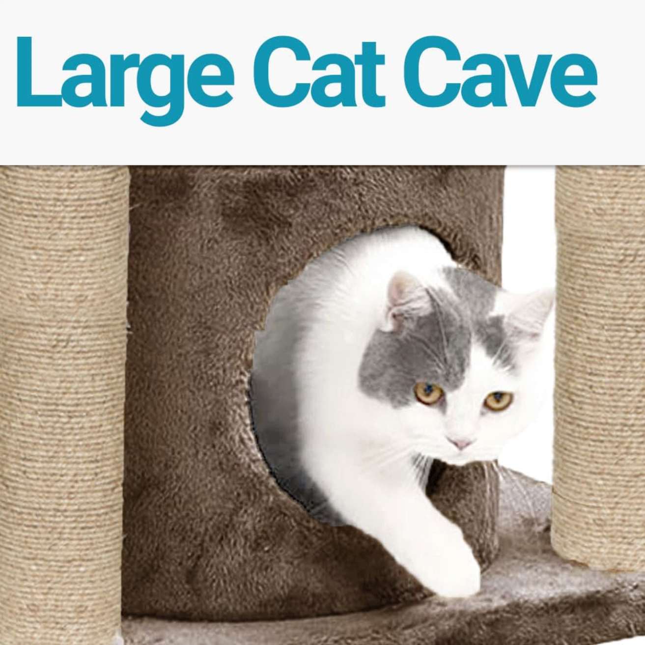 Condo Kitten Cat Tree - Hanging Ball | Cat Furniture | Top Perch | Scratching Posts | Jute Rope (Small)