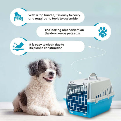Pet Travel Carrier for Small Dogs & Cats (Atlantic Blue)