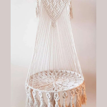 Large Macrame Cat Hammock Bed | Boho Hanging Cat Swing | Without Any Pillow