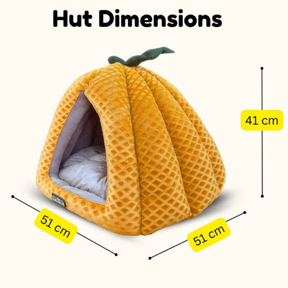 Premium Soft Pumpkin-Shaped Dog & Cat Hut