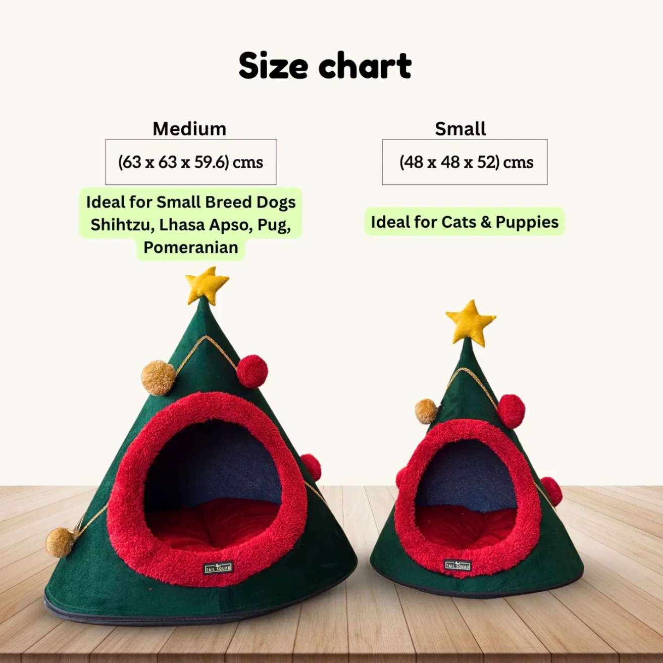 Washable Cozy Dog & Cat Cave Bed (X-mas)