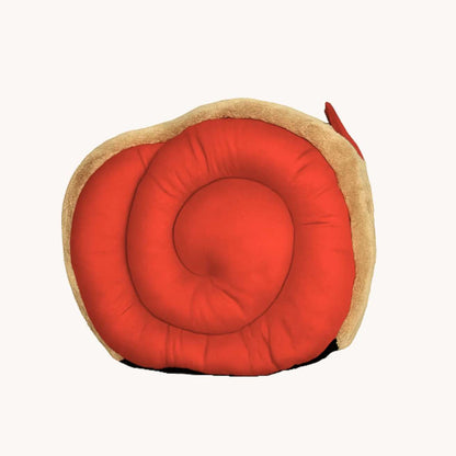 Snail Cave Pet Bed (Red & Beige)
