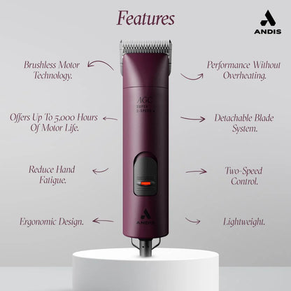 Andis AGC Super 2 Brushless Pet Clipper | Professional Dog Grooming Clipper