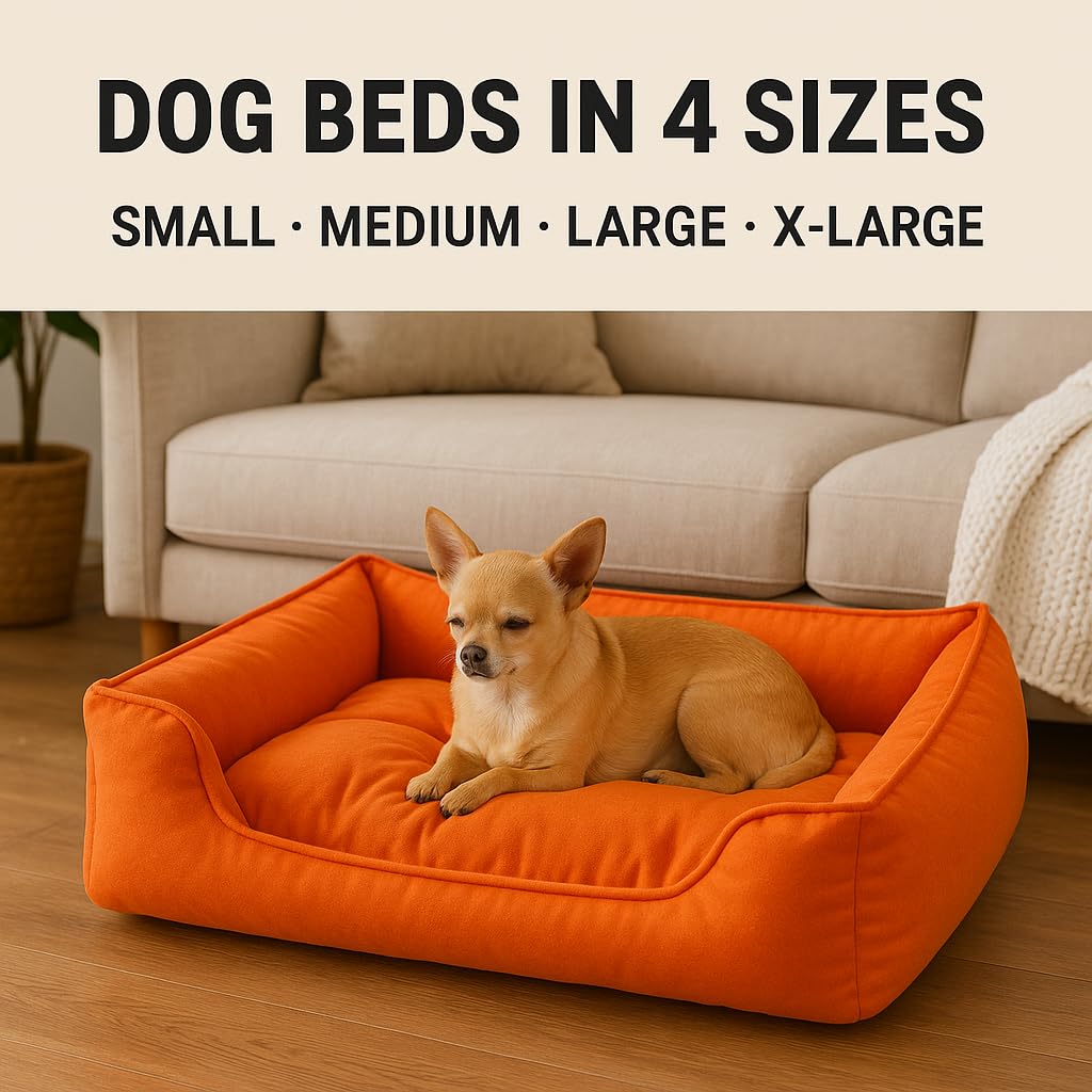 Soft Washable Reversible Dog Bed | Cozy Pet Bed for Medium Dogs & Cats