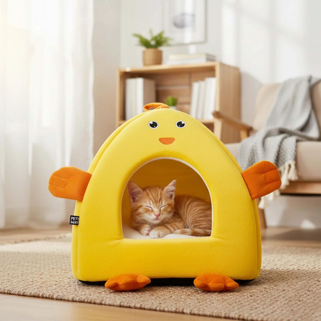 cozy kitten sleeping bed