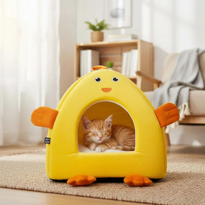 cozy kitten sleeping bed