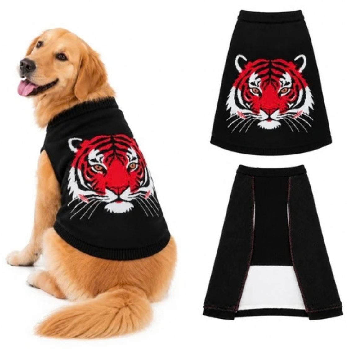 Dog Sweater | Dog Knitted Sweater with Soft Stretchable Lightweight - Black