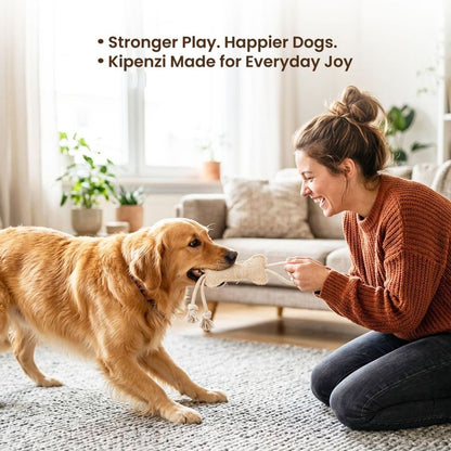 Dog Rope Chew Toy | Natural Cotton Tug Toy for Puppies & Adult Dogs