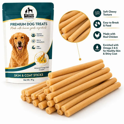 Dog Skin and Coat Treats | Dog Treats with Fish Oil and Collagen