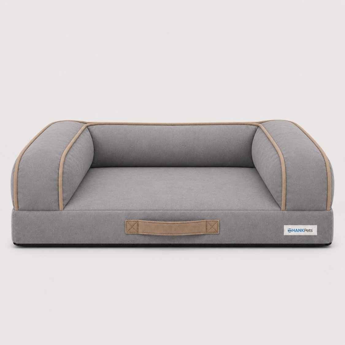 HANK CloudRest Dog Bed – Orthopedic Dog Sofa Bed, Washable & Anti-Slip Pet Bed(Grey)
