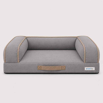 HANK CloudRest Dog Bed – Orthopedic Dog Sofa Bed, Washable & Anti-Slip Pet Bed(Grey)