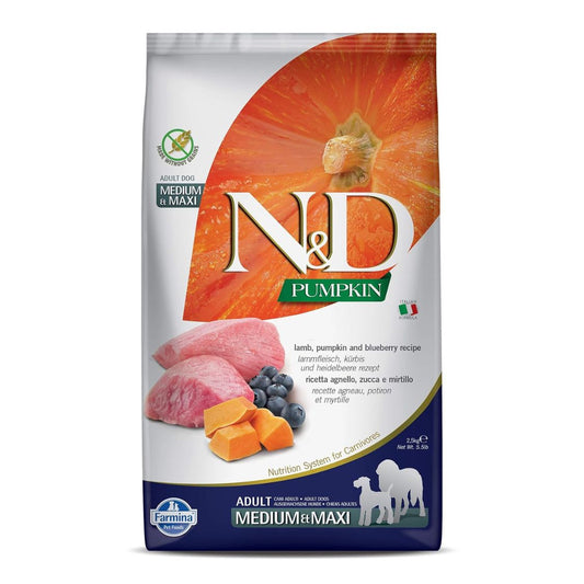 Dog Food | Dog Dry Food with Lamb Pumpkin & Blueberry for Medium & Large Breeds