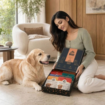 Dog Snacks | Dog Treat Gift Box with Chicken Jerky and Natural Chewsa