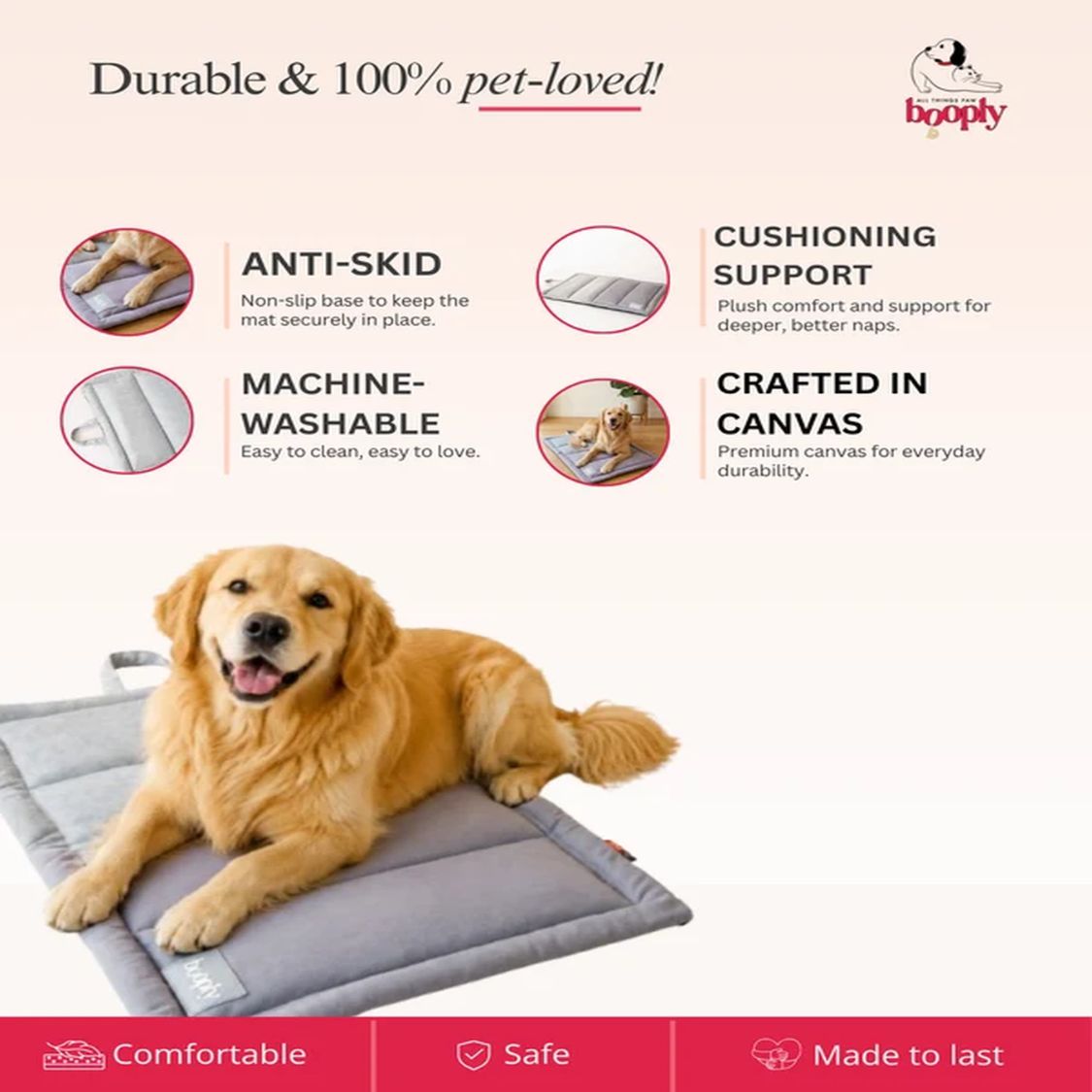 Dog Travel Mat | Pet Floor Pad for Indoor Rest & Daily Comfort