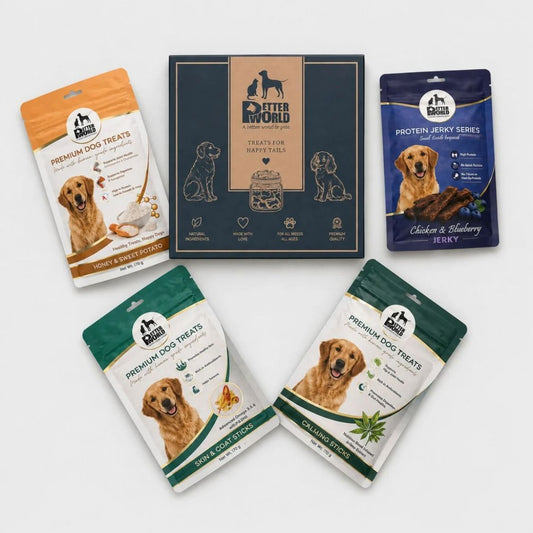 Dog Treat Gift Box | Dog Treats Hamper with Wellness Sticks and Jerky