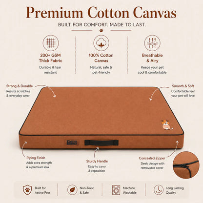 Cooling Dog Bed with Orthopedic Foam | Soft, Washable & Anti-Skid Pet Mattress