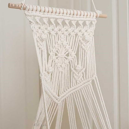 Handmade Macrame Long Cat Hammock  | Off White Without Pillow
