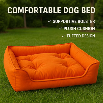 Soft Washable Reversible Dog Bed | Cozy Pet Bed for Medium Dogs & Cats