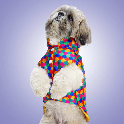 Polka Dots Kurta for Dogs – Elegant Festive Ethnic Outfit for Pets