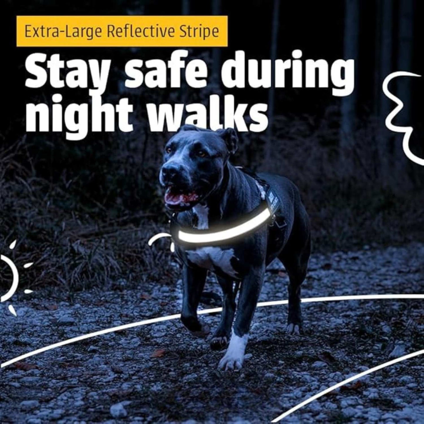 Personalized Reflective Dog Harness | Orange