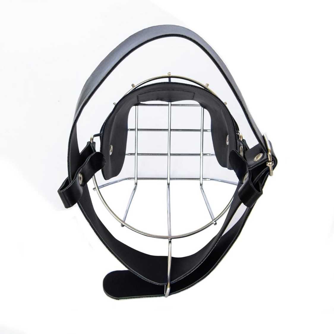 Dog Wire Basket Muzzle | Strong Iron Cage with Leather Strap