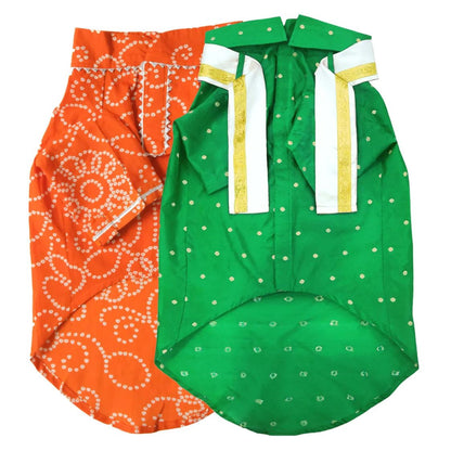 Dog Kurta Combo | Soft Cotton Ethnic Pet Wear | Festive Dog Clothes
