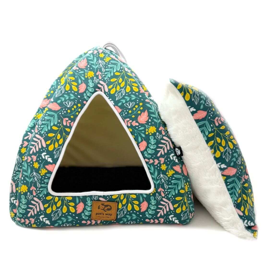 floral print cat bed