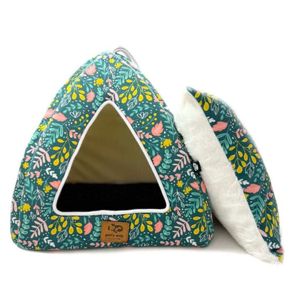 floral print cat bed