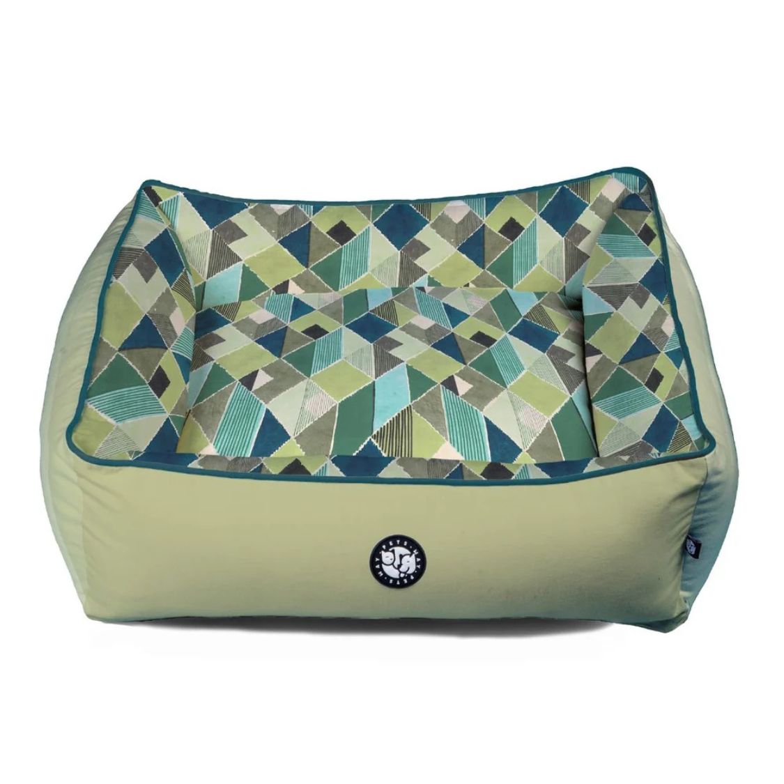 geometric dog bed