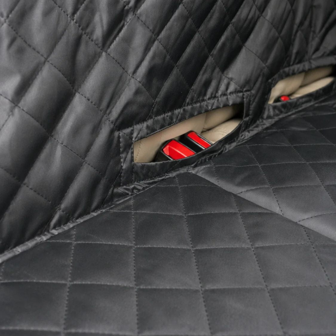 Dog Car Seat Cover with Hard Bottom | Waterproof Pet Hammock for Back Seat Travel