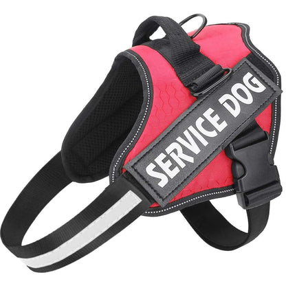 Personalized Reflective Dog Harness | Red