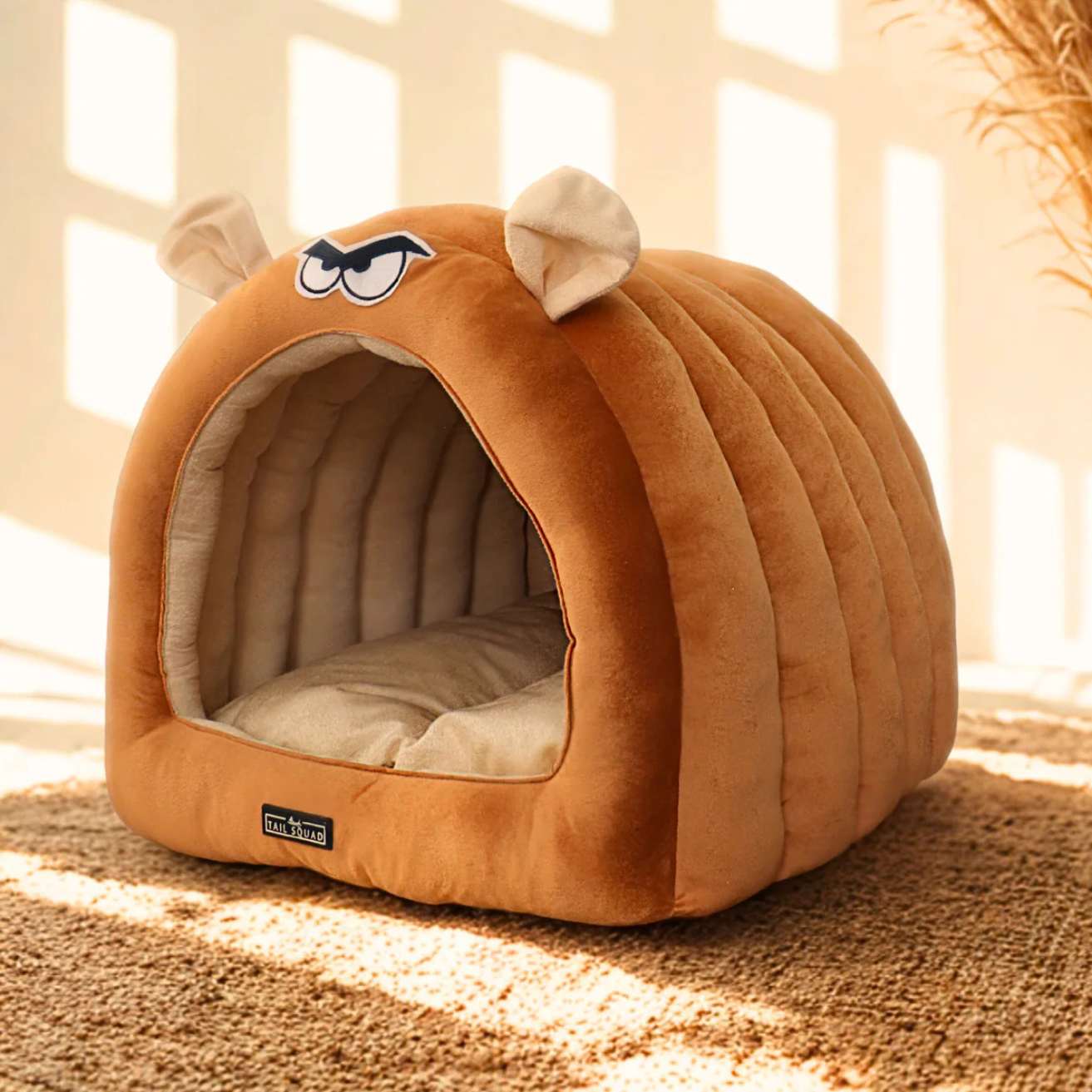 Caterpillar Hut for Dogs (Beige)
