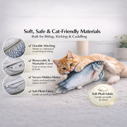 Flopping Fish Cat Toy | Rechargeable Interactive Indoor Cat Toy