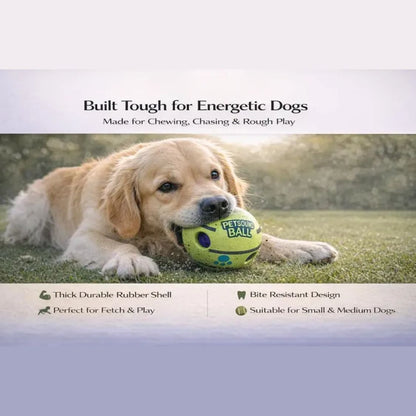 Durable Dog Ball Toy | Squeaky Chew Ball for Puppies & Adult Dogs