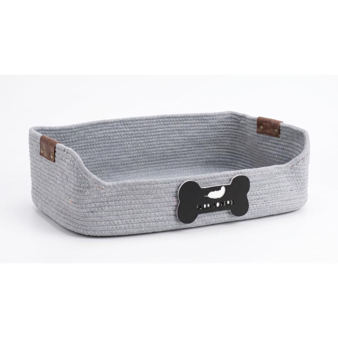 Pet Sleeping Basket | Large Woven Bed with Raised Sides for Cats & Dogs
