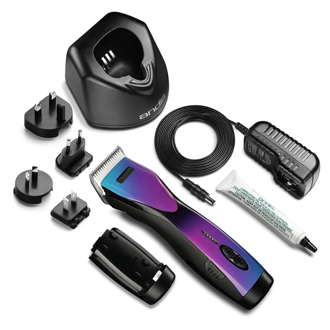 Andis Pulse ZR II Purple Galaxy Pet Clipper | Rechargeable Cordless Grooming Clipper