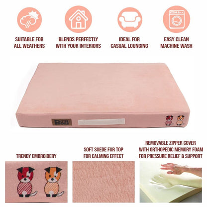 Orthopedic Dog Bed Mattress - All Weather Soft Fur Pet Bed - Washable