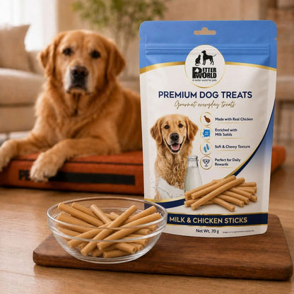 Dog Treats | Dog Rewards Snacks Premium Chicken with Milk 70g