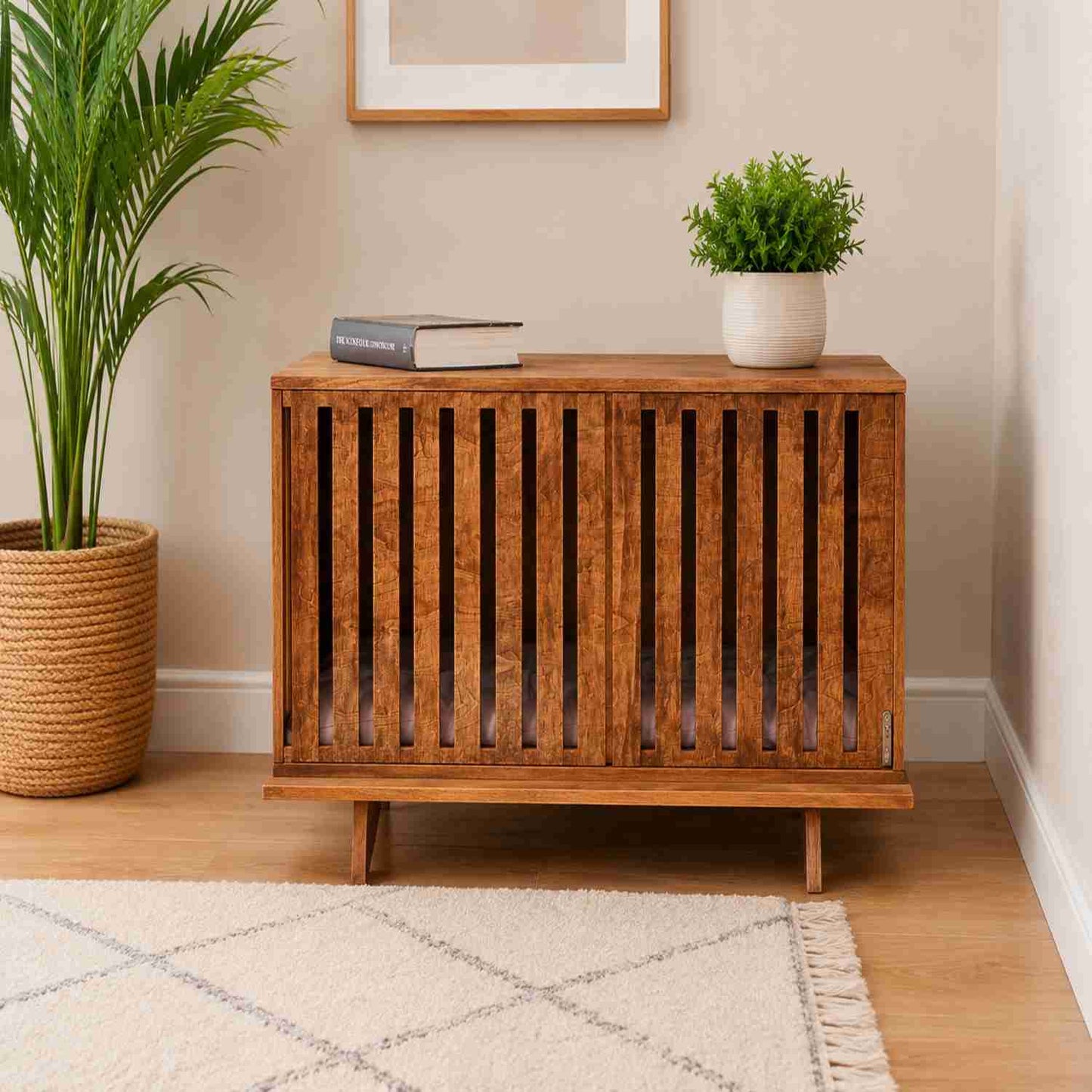 Modern Mid | Century Cat House | Indoor Wooden Cat Cabin
