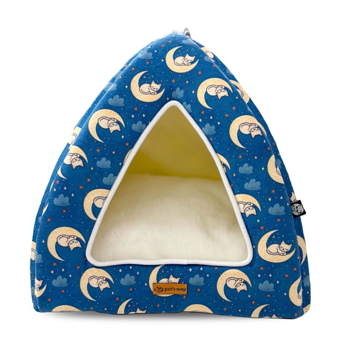 moon print cat cave bed