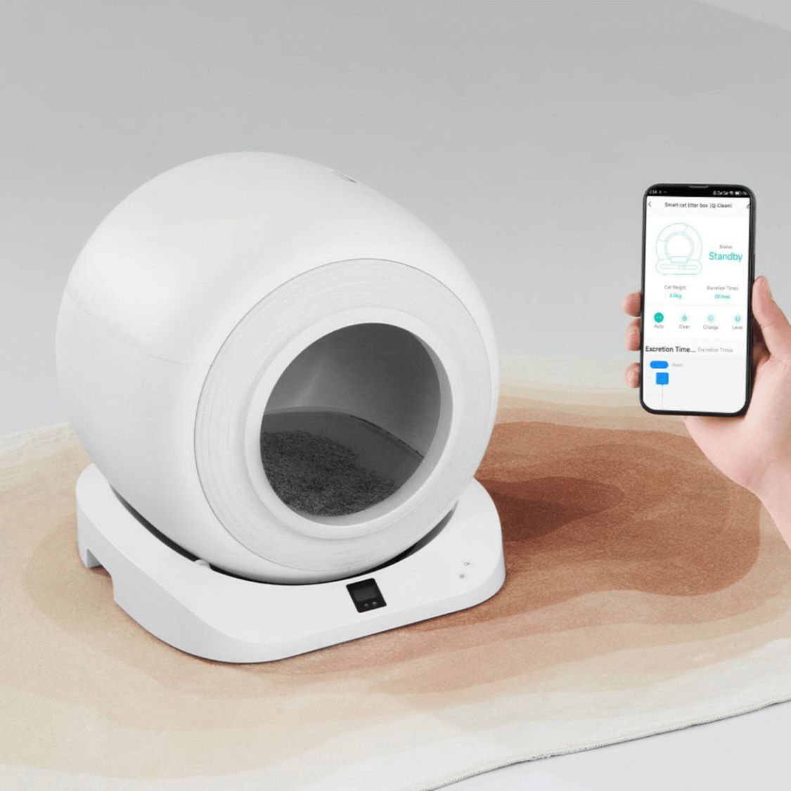 Automatic Cat Litter Box with Smart Sensors - Self Cleaning & Odor Management